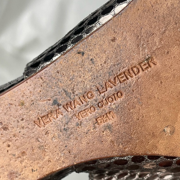Preloved $275 Vera Wang Lavender Lyza Slingback Peep Toe Flats Size 5.5 - Picture 11 of 14
